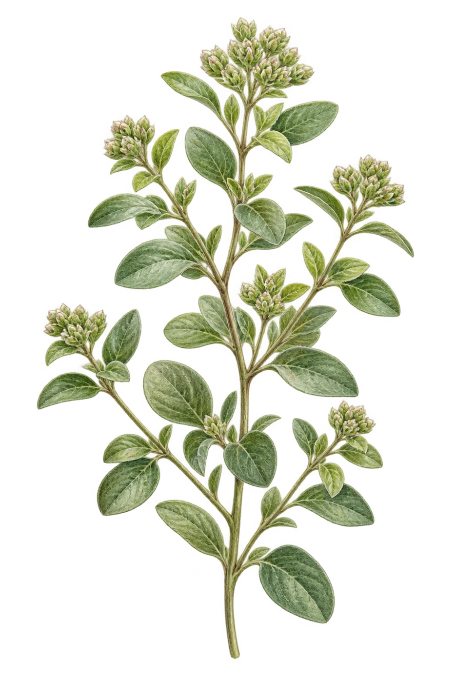 Botanical illustration of marjoram