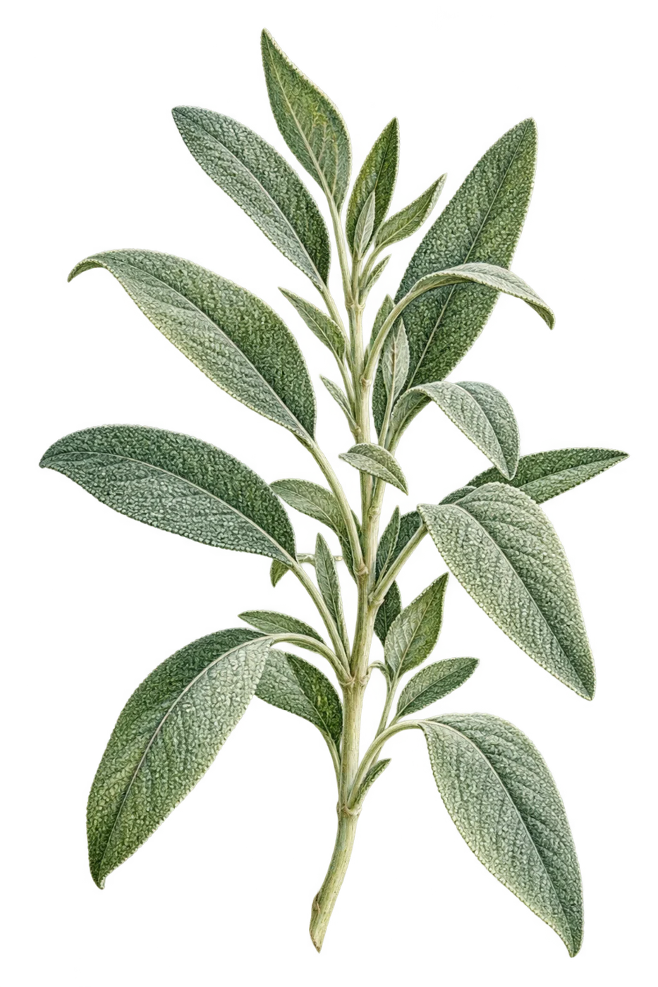 Botanical illustration of sage